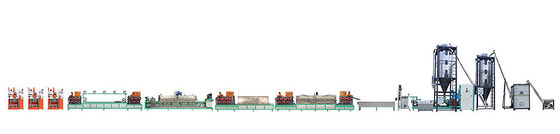 सेवा गारंटीकृत इलेक्ट्रिक पीईटी स्ट्रैप बनाने की मशीन पीएलसी चीनी/अंग्रेजी नियंत्रण प्रणाली और संचालित प्रकार इलेक्ट्रिक के साथ